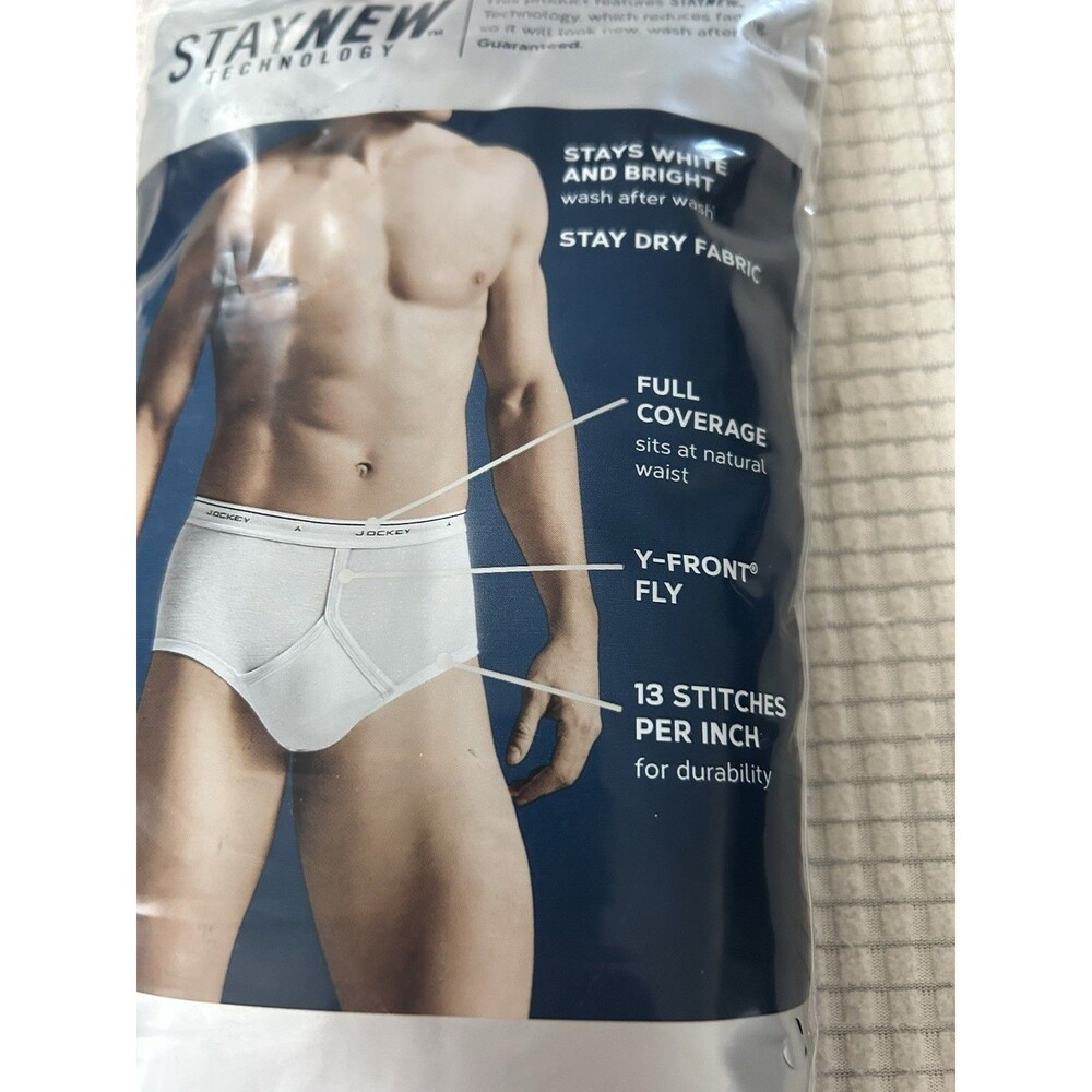 Jockey Classic Full Rise Classic Brief 3 Pack  Size 36 Black Stay Cool Tech New